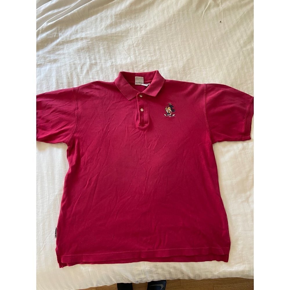 Vintage Warner Bros golf polo shirt ft Looney Tunes Tweety Bird size Medium